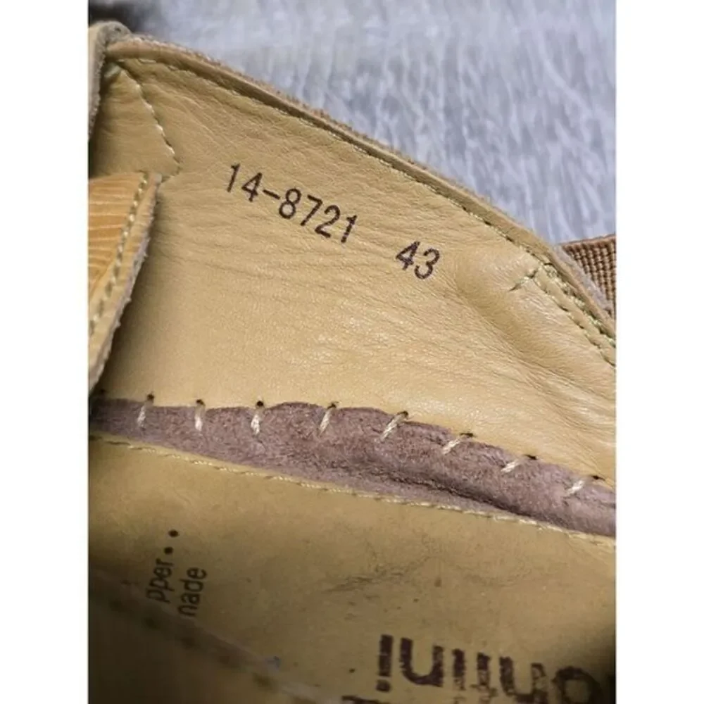 J. Fontini Men's Handmade Brown Leather Fisherman Closed Toe‎ Sandals Size 9.5